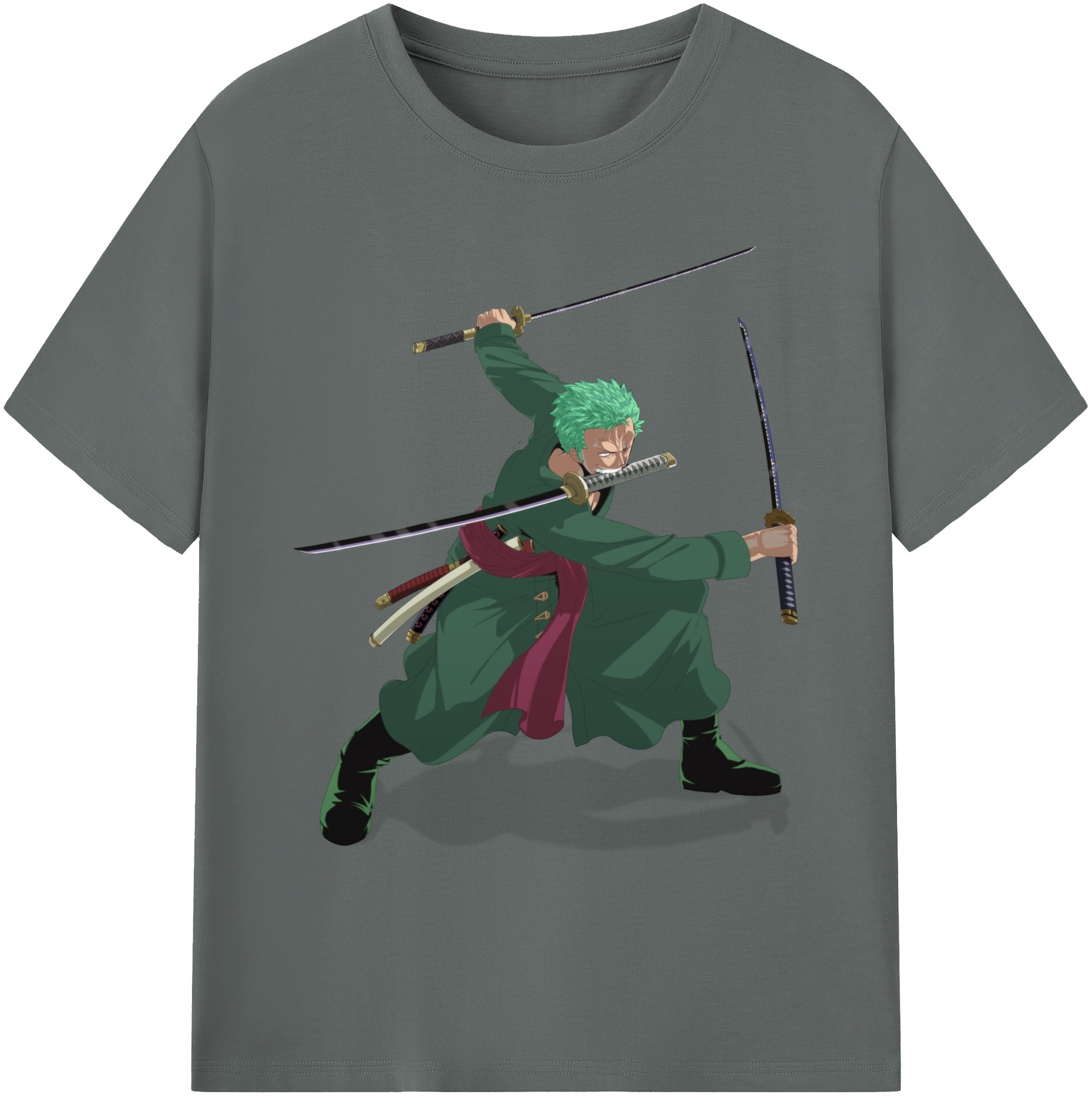ワンピース ロロノア・ゾロ ONE PIECE Roronoa Zoro 綿100％ メンズ半袖Tシャツ｜肌触りやわらか＆通気性